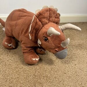 IKEA JATTELIK Plush Triceratops Dinosaur Brown‎ 18 Inch Stuffed Animal Toy Kids